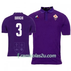 Camisolas de Futebol ACF Fiorentina Cristiano Biraghi 3 Equipamento Principal 2018/19 Manga Curta